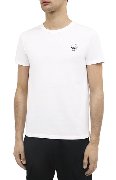 Хлопковая футболка ALEXANDER MCQUEEN, арт. 624179/QPZ64, фото 3