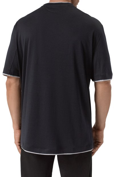 Футболка из шелка и хлопка BRUNELLO CUCINELLI, арт. MH8367427W, фото 4