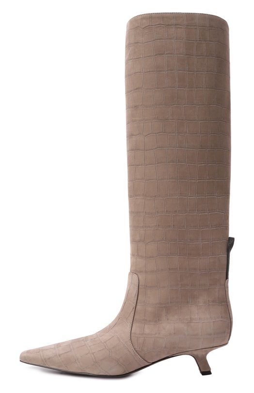 Сапоги из нубука Brunello Cucinelli MZDCC3057P Бежевый  MZDCC3057P Фото 4