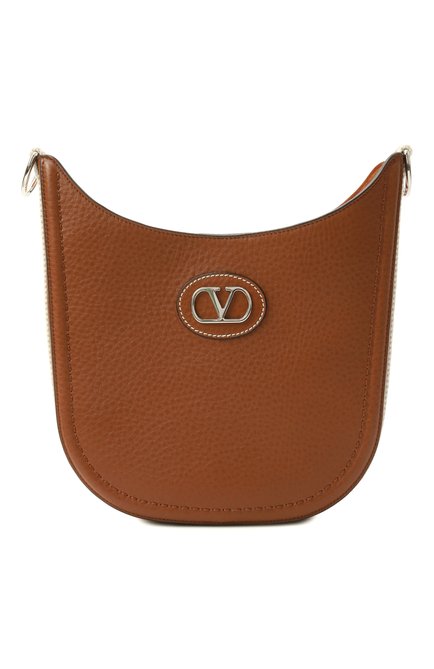 Женская сумка antibes medium VALENTINO коричневого цвета, арт. 6W2B0R41/KIC | Фото 1 (Автоматизация состава: Проставлено; Автоматизация ТО: Проставлено; Ремень/цепочка: На ремешке; Материал: Натуральная кожа; Размер: medium)