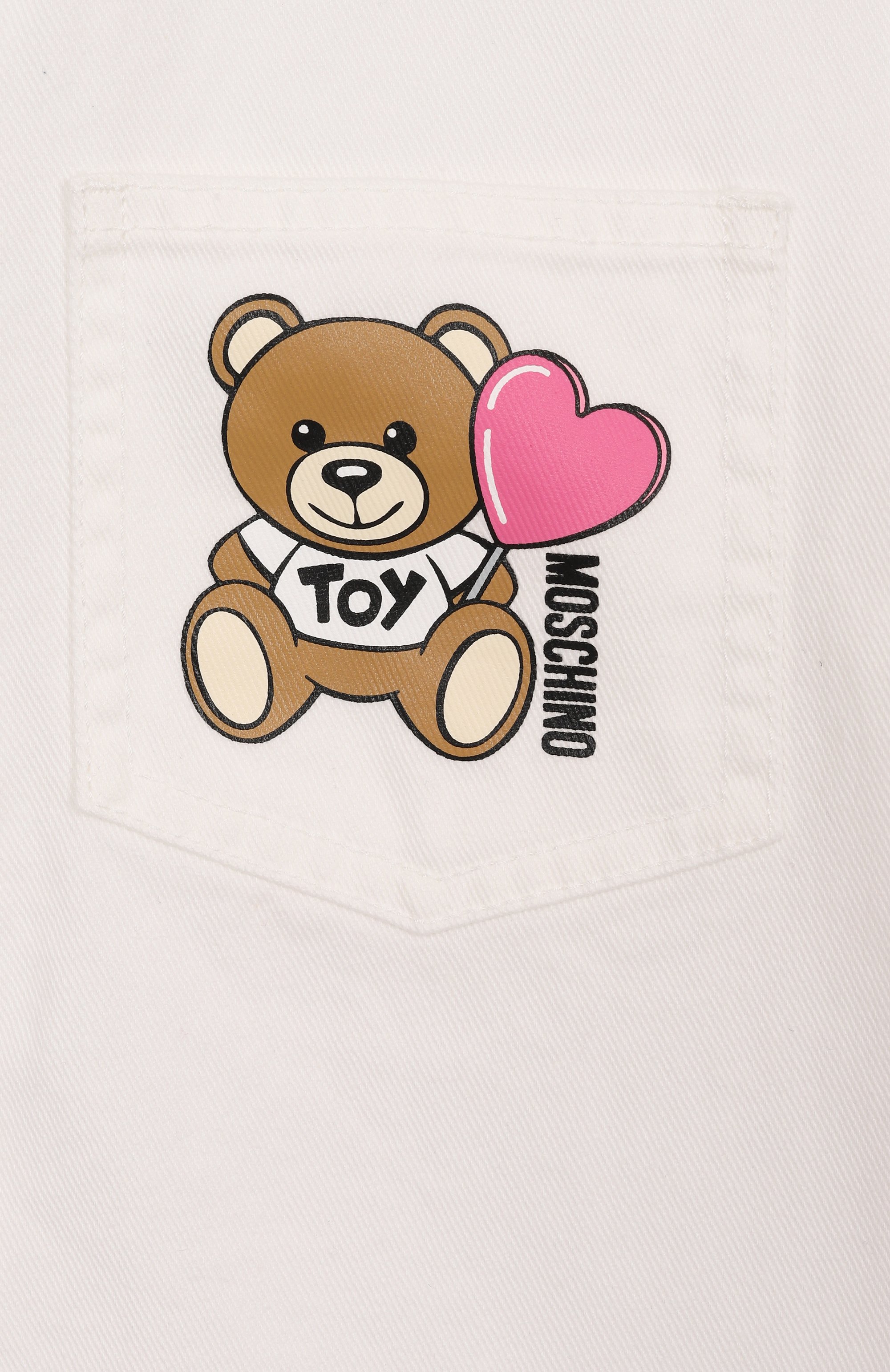 Джинсовое платье MOSCHINO молочного цвета по цене 21800 руб., арт. HAV0EM/L0A14/10-14, фото 3 Джинсовое платье MOSCHINO, арт. HAV0EM/L0A14/10-14, фото 3