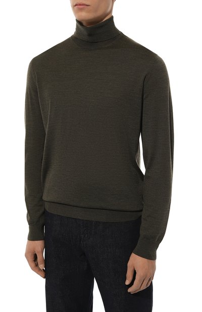 Шерстяная водолазка CORNELIANI темно-зеленого цвета по цене 55850 руб., арт. 94M523-9425126, фото 3 Шерстяная водолазка CORNELIANI, арт. 94M523-9425126, фото 3
