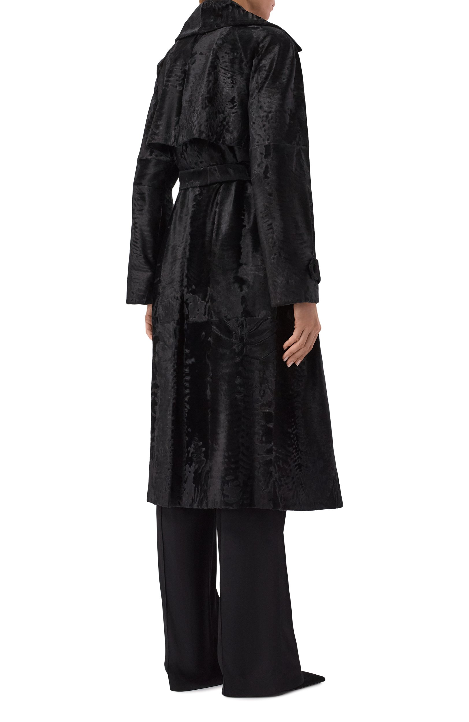 Пальто из каракульчи MVST, арт. M031/BROADTAIL BLACK, фото 4