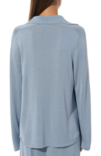 Пуловер из шелка и вискозы FREEAGE голубого цвета по цене 53480 руб., арт. S22.JM016.6070.400, фото 4 Пуловер из шелка и вискозы FREEAGE, арт. S22.JM016.6070.400, фото 4