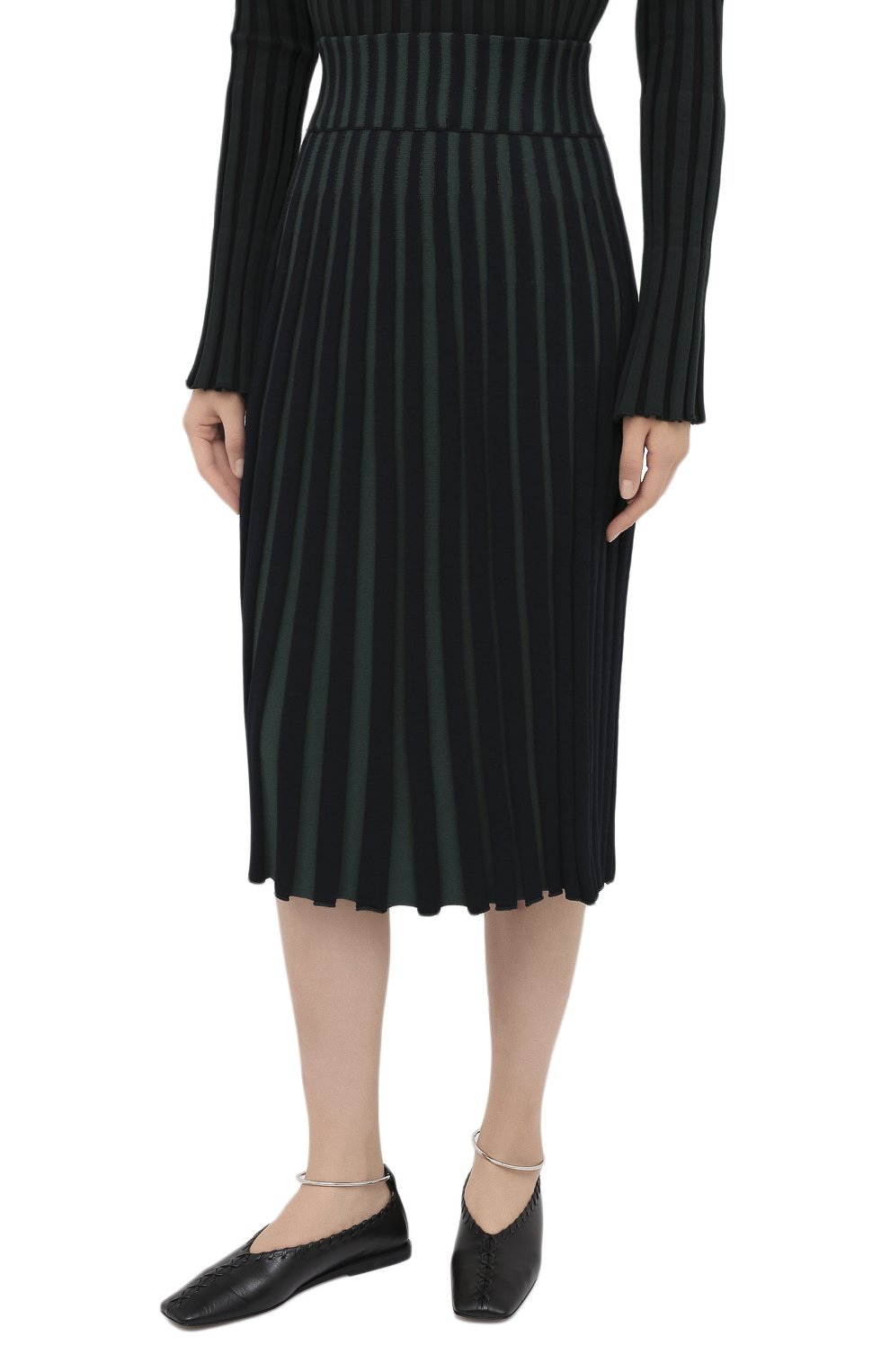 Юбка KENZO зеленого цвета по цене 32300 руб., арт. FA62JU5213AI, фото 3 Юбка KENZO, арт. FA62JU5213AI, фото 3