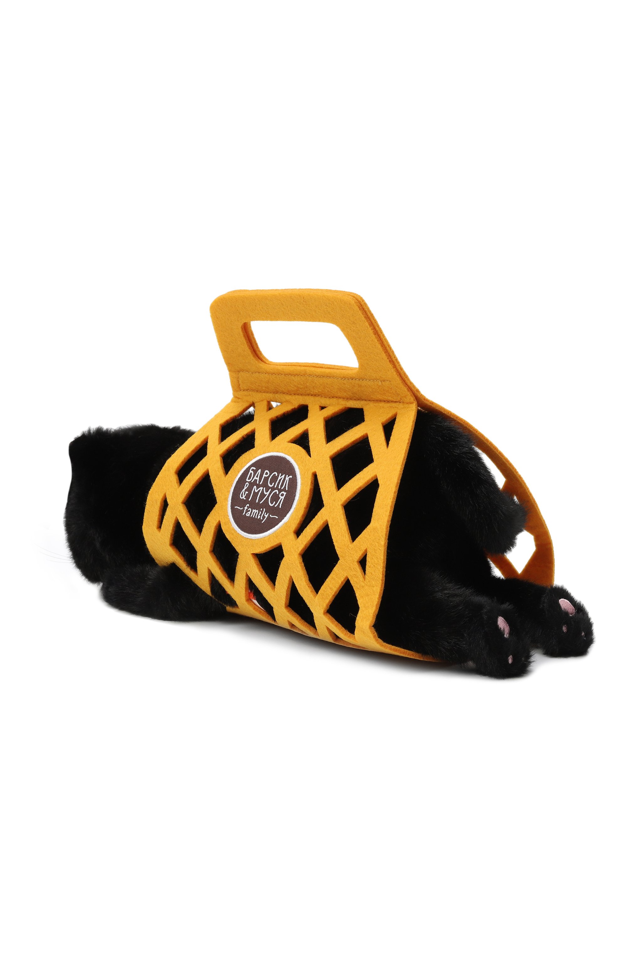 Мягкая игрушка кот барсик в сумке ORANGE TOYS черного цвета по цене 2300 руб., арт. B1001/35, фото 3 Мягкая игрушка кот барсик в сумке ORANGE TOYS, арт. B1001/35, фото 3