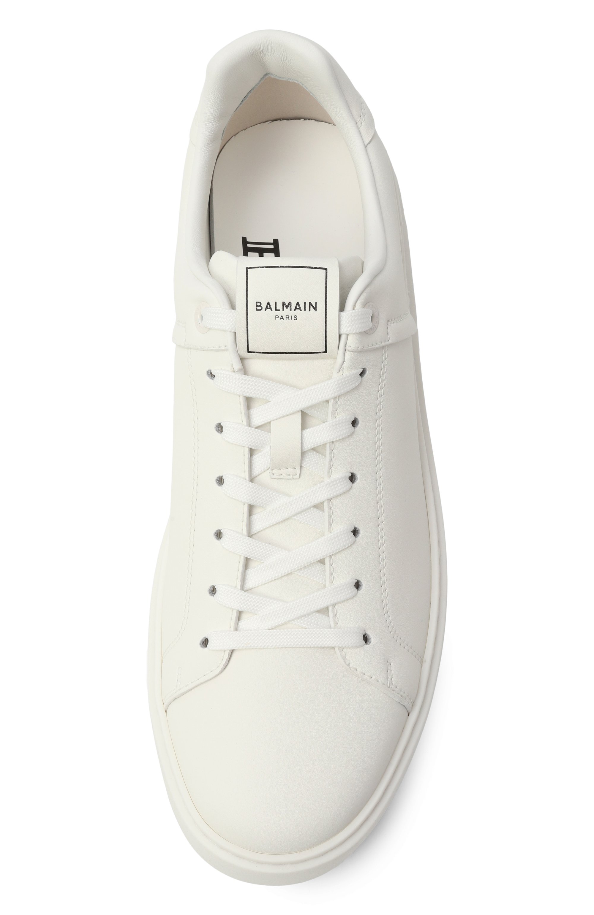 Кожаные кеды b-court BALMAIN белого цвета по цене 78600 руб., арт. FM1VI288/LVTR, фото 6 Кожаные кеды b-court BALMAIN, арт. FM1VI288/LVTR, фото 6