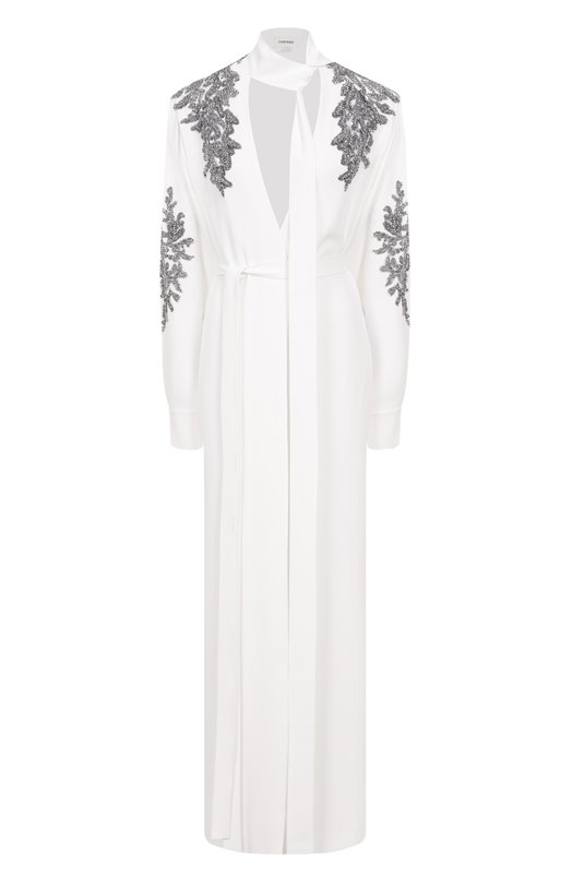 Платье с отделкой пайетками и бисером Zuhair Murad PCT25020/CRCA019 Белый PCT25020/CRCA019