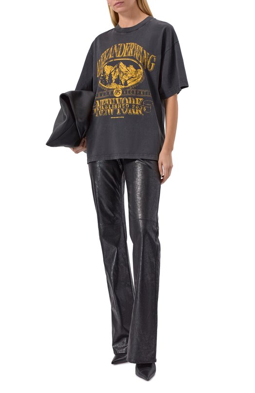 Хлопковая футболка Alexander Wang UCC4251851 Чёрный  UCC4251851 Фото 2