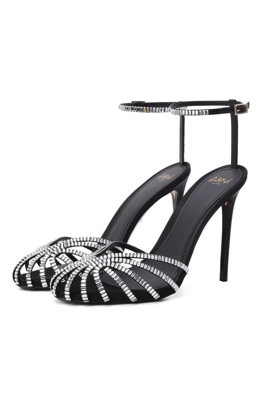 Текстильные босоножки Penelope 110 Alevi Milano L26SC015.U.0222997/SATIN Серебряный L26SC015.U.0222997/SATIN