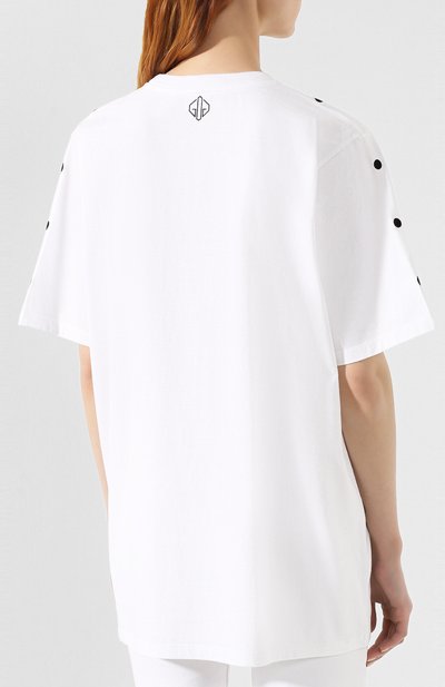 Хлопковая футболка GOLDEN GOOSE DELUXE BRAND белого цвета по цене 16300 руб., арт. G34WP126.A1, фото 4 Хлопковая футболка GOLDEN GOOSE DELUXE BRAND, арт. G34WP126.A1, фото 4