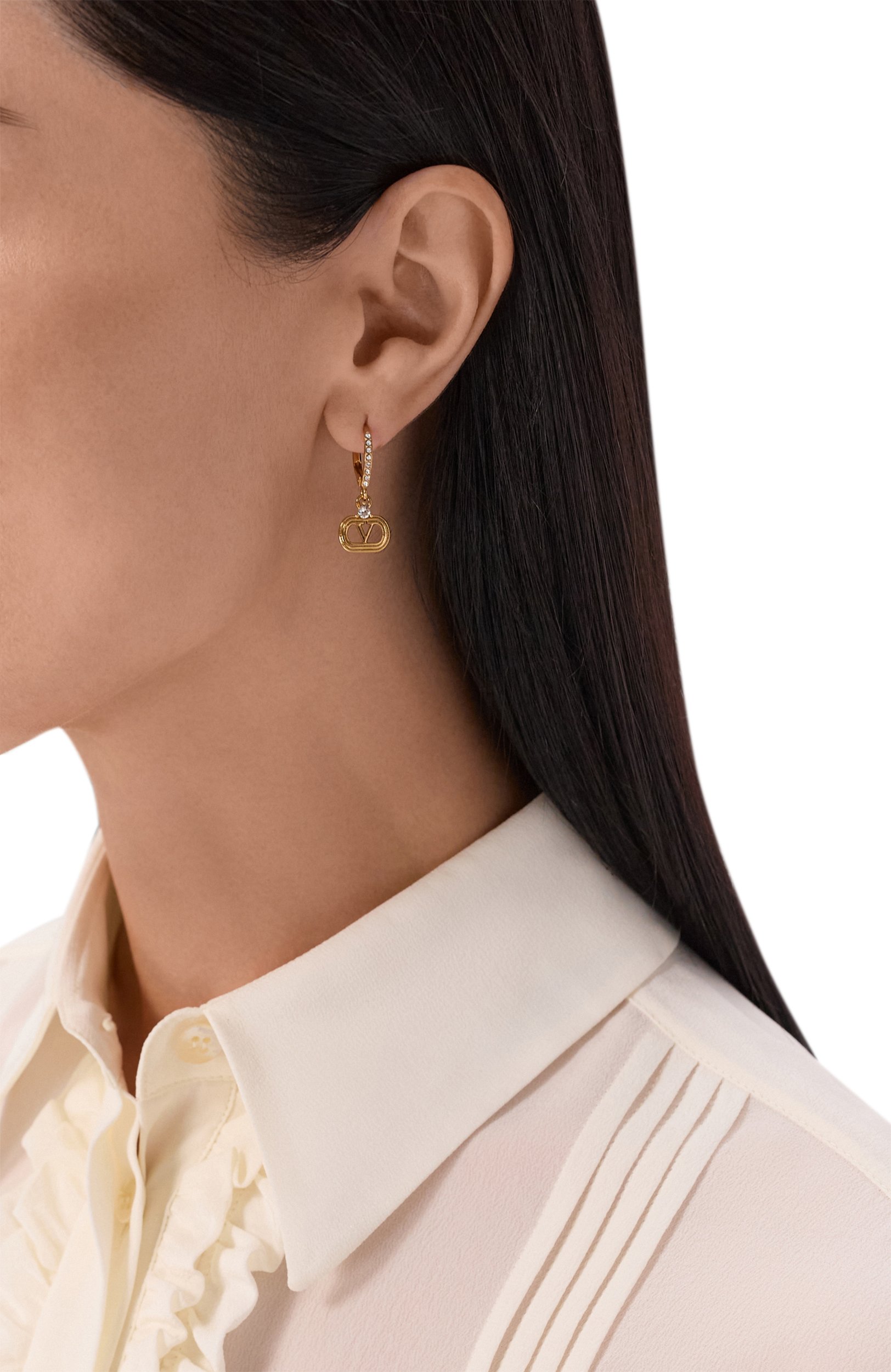 Серьги VALENTINO золотого цвета по цене 46150 руб., арт. 9W2J0AI3/YCW, фото 2 Серьги VALENTINO, арт. 9W2J0AI3/YCW, фото 2
