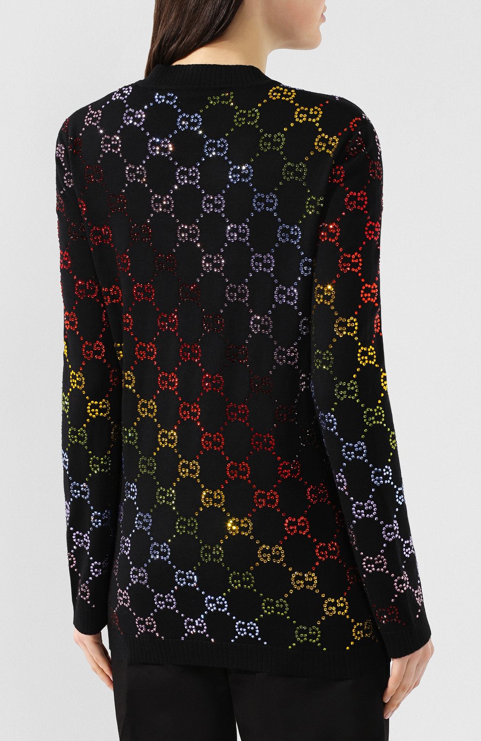Шерстяной пуловер GUCCI черного цвета по цене 157000 руб., арт. 555038/XKAHY, фото 4 Шерстяной пуловер GUCCI, арт. 555038/XKAHY, фото 4