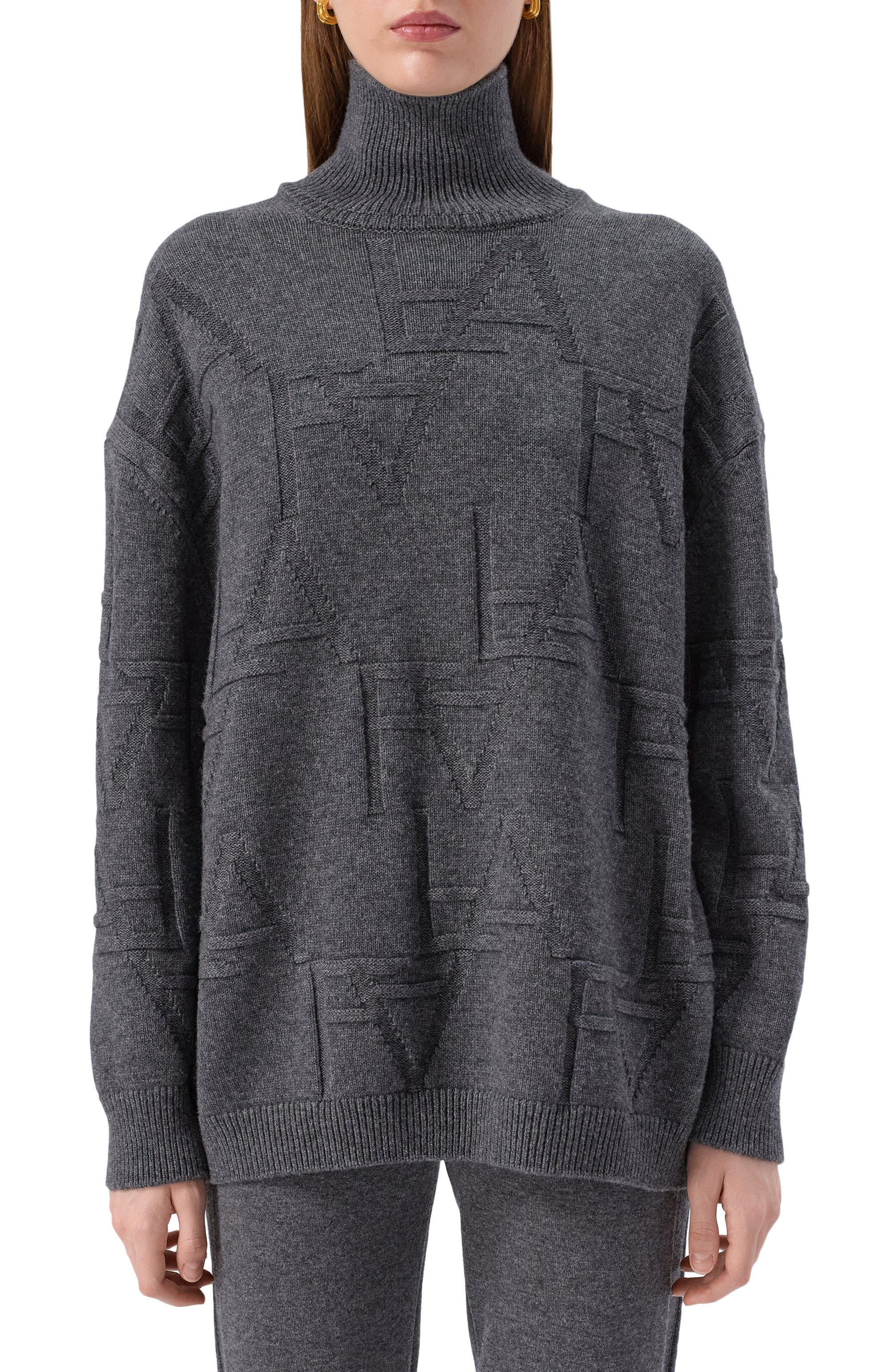 Свитер из шерсти и кашемира FREEAGE темно-серого цвета по цене 56540 руб., арт. W25.SW089.2030.991, фото 3 Свитер из шерсти и кашемира FREEAGE, арт. W25.SW089.2030.991, фото 3