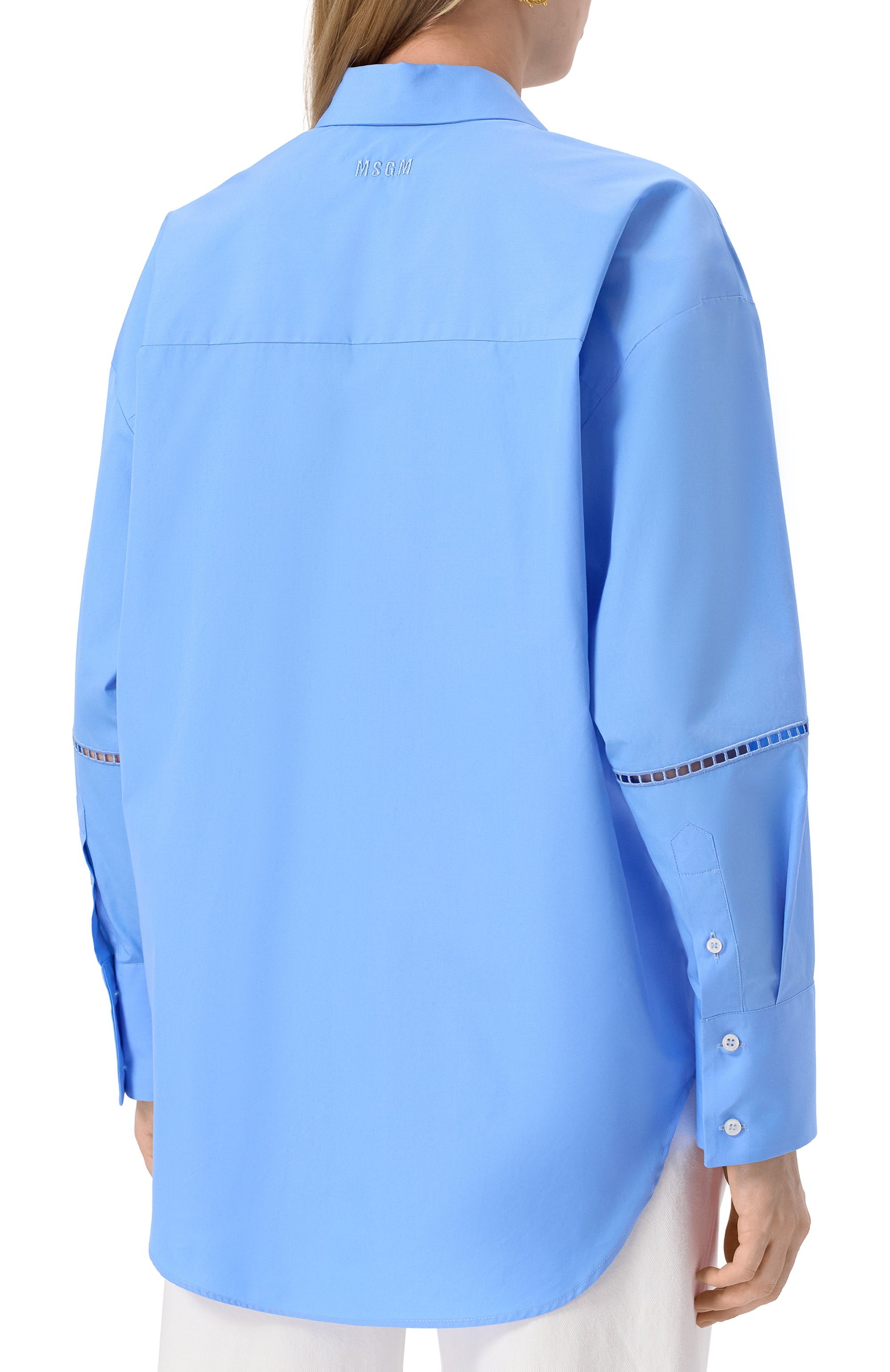 Хлопковая рубашка MSGM, арт. 3841MDE10X/257100, фото 4