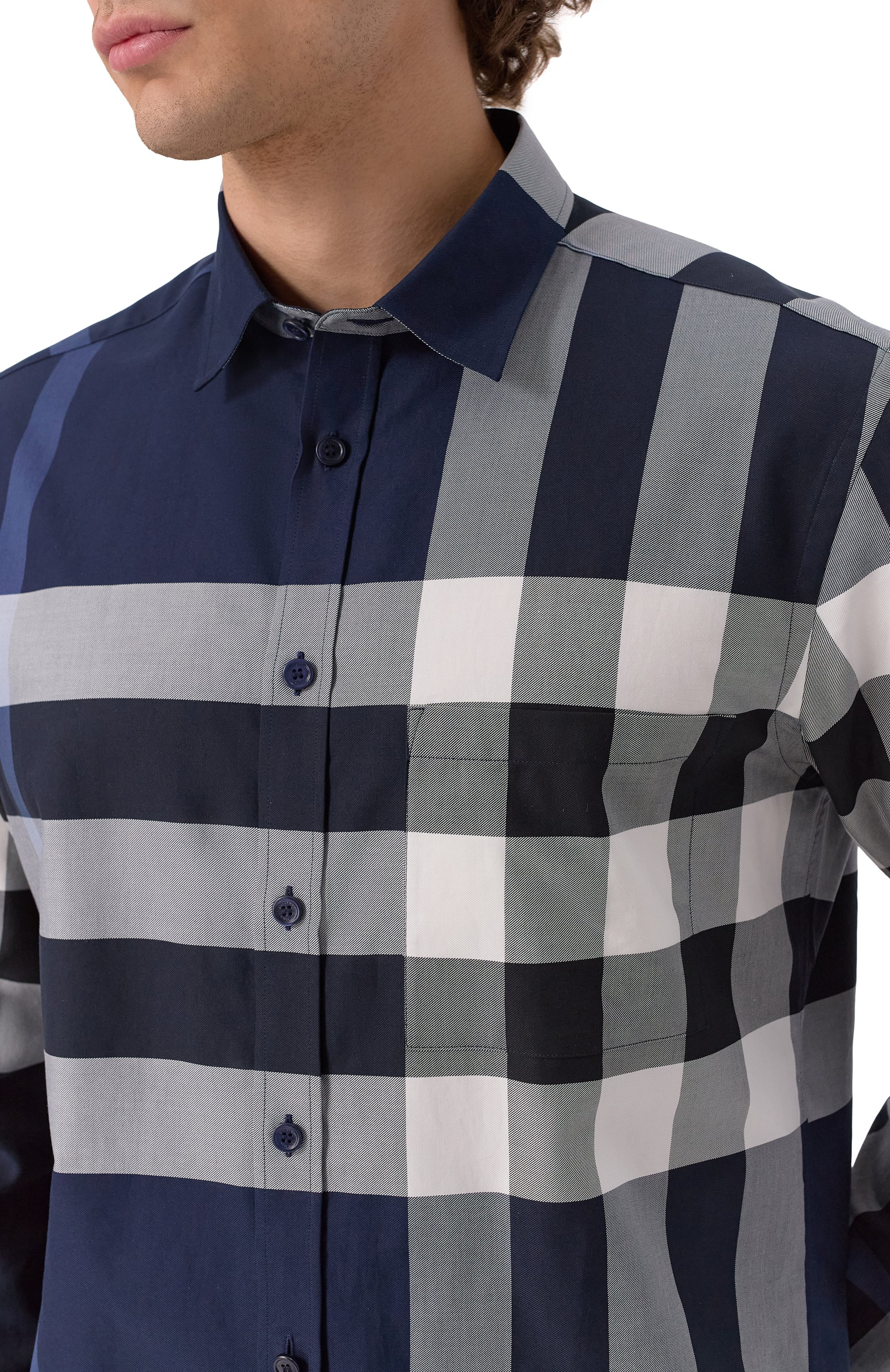 Хлопковая рубашка BURBERRY, арт. 8071536, фото 5