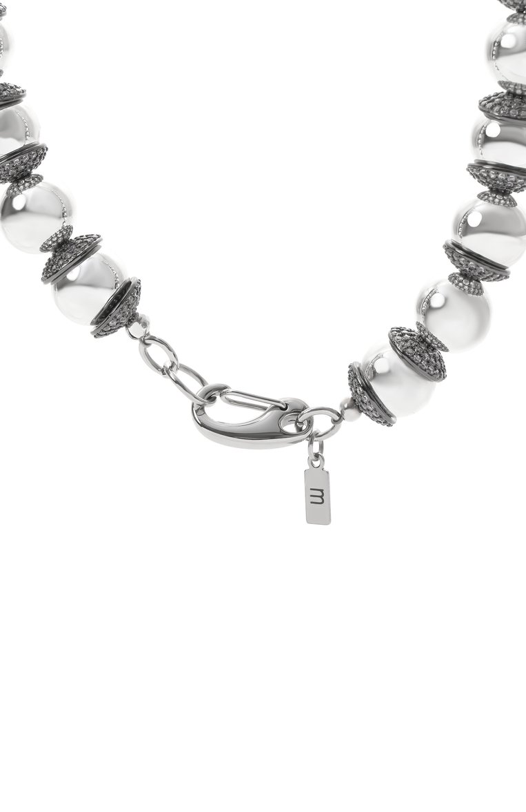 Женское колье VIEN серебряного цвета, арт. 2425-223SILVER | Фото 4 (Нос: Не проставлено; Региональные ограничения белый список (Axapta Mercury): Не проставлено; Материал: Серебро, Металл)