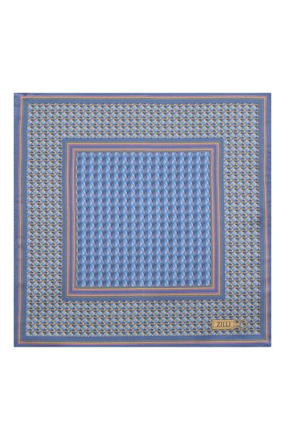 Шелковый платок ZILLI темно-синего цвета по цене 8995 руб., арт. 51612/HANDKERCHIEF, фото 3 Шелковый платок ZILLI, арт. 51612/HANDKERCHIEF, фото 3