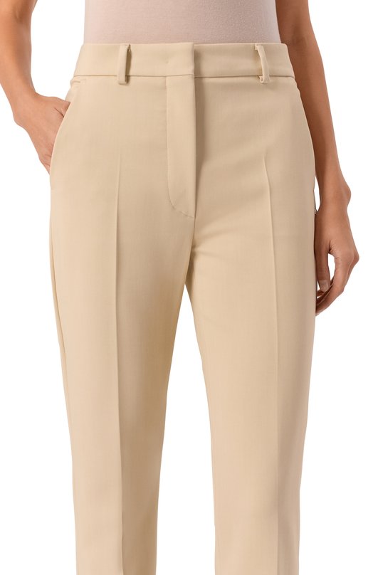 Брюки из вискозы Sportmax FETTA Бежевый  FETTA Фото 5
