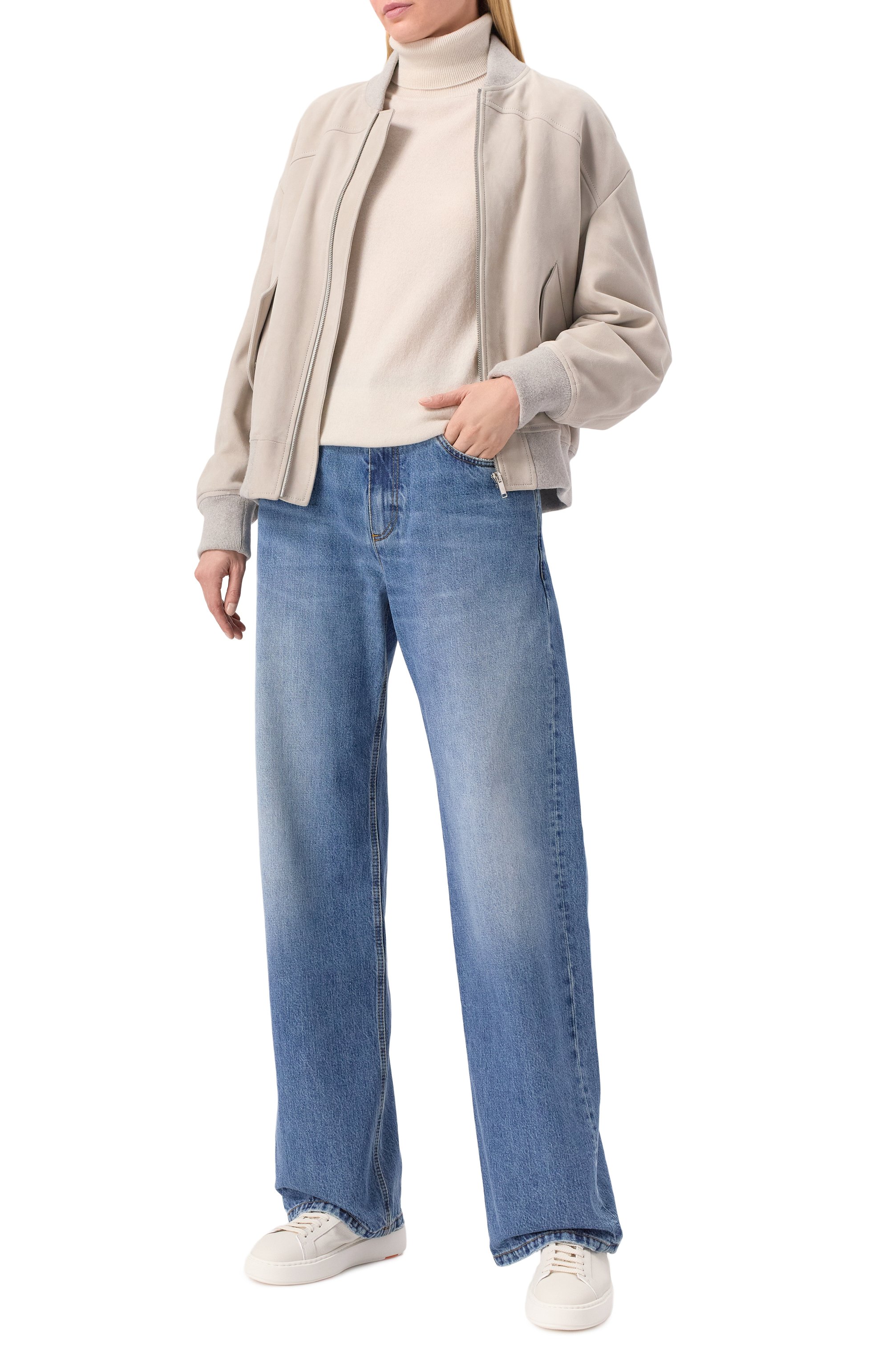 Замшевый бомбер MVST, арт. SUEDE LEATHER B0MBER, фото 2