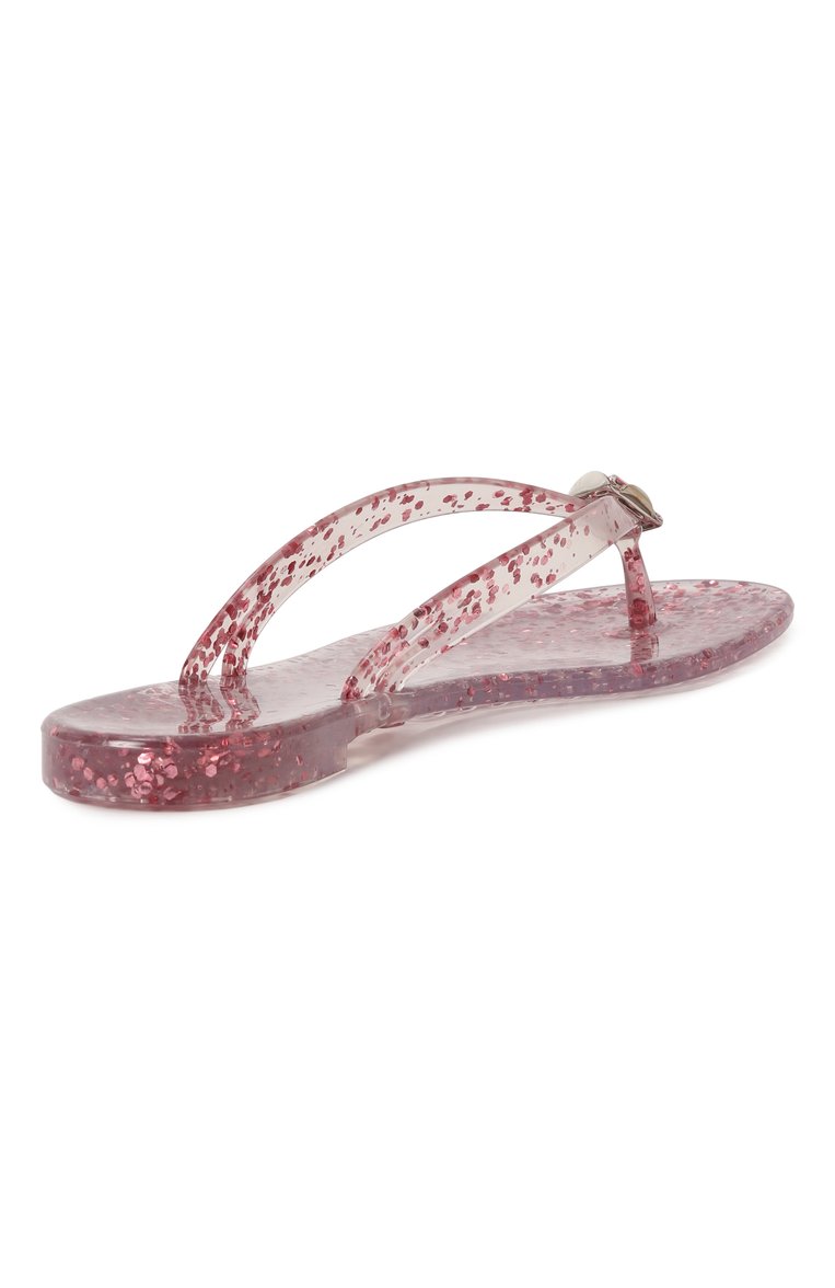 Женские шлепанцы jelly CASADEI розового цвета, арт. 2Y255J0101/BHGLT | Фото 5 (Подошва: Плоская; Каблук высота: Низкий; Драгоценные камни: Проставлено; Материал сплава: Проставлено; Материал внешний: Резина)