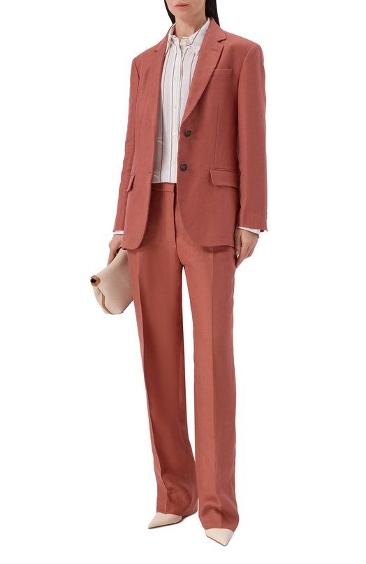Льняной жакет Brunello Cucinelli MH5277519 Оранжевый  MH5277519 Фото 2