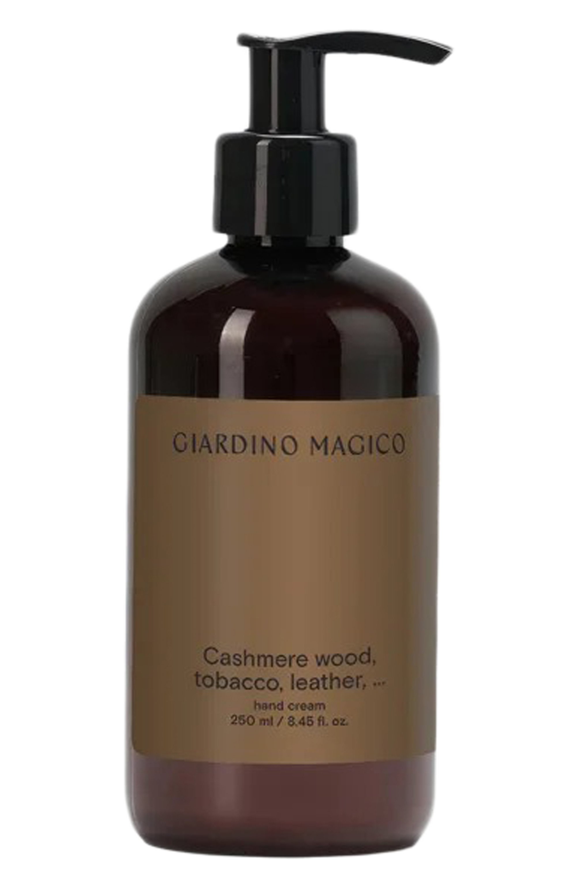 Крем для рук cashmere wood, tobacco, leather… (250ml) GIARDINO MAGICO бесцветного цвета по цене 2750 руб., арт. 4640200327130, фото 1 Крем для рук cashmere wood, tobacco, leather… (250ml) GIARDINO MAGICO, арт. 4640200327130, фото 1