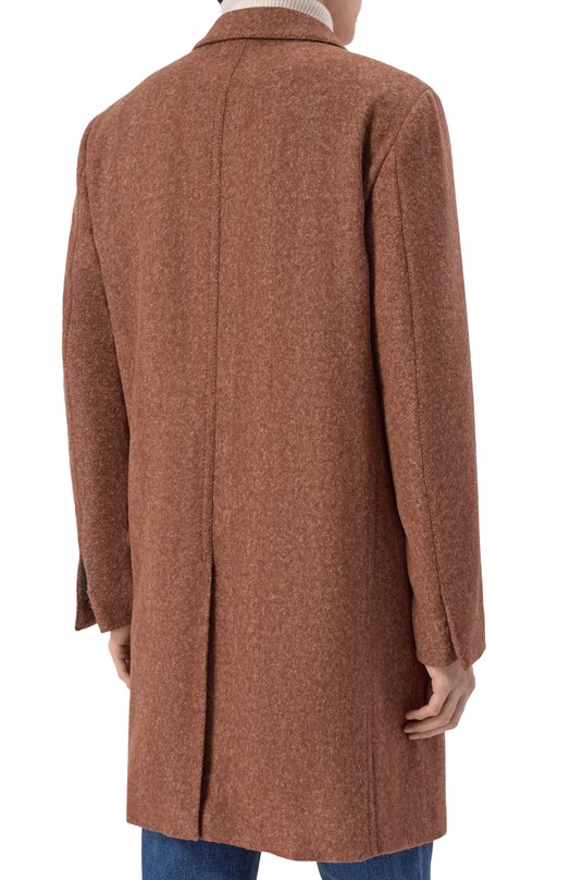 Шерстяное пальто Zegna 689000/4DB Коричневый  689000/4DB Фото 4