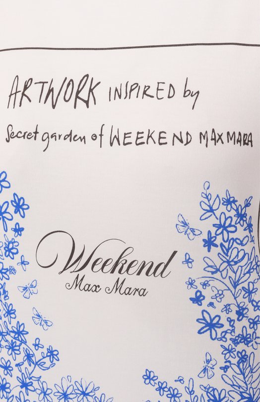 Хлопковая футболка Weekend Max Mara TEIERA Белый  TEIERA Фото 6