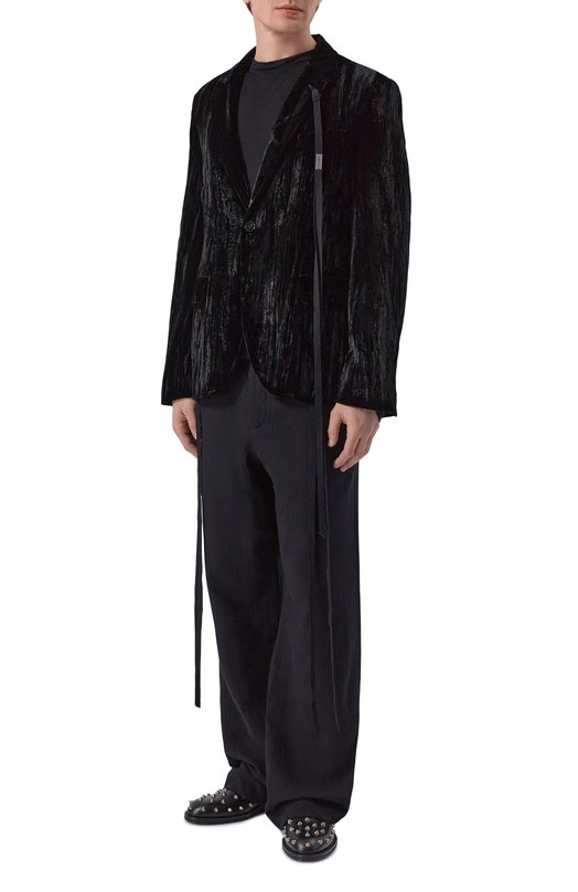 Бархатный пиджак Ann Demeulemeester B0013732/FA710 Чёрный  B0013732/FA710 Фото 3