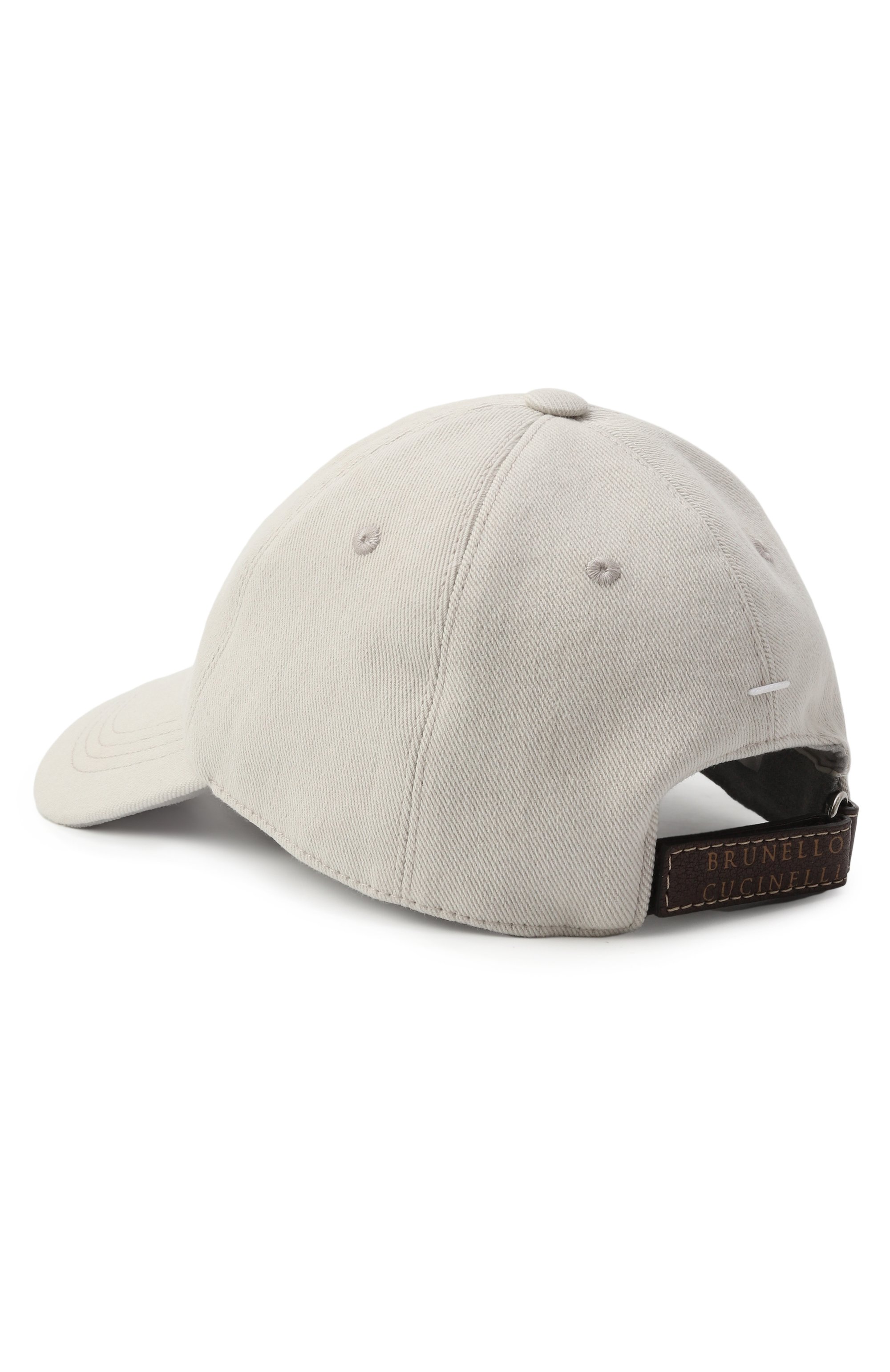 Хлопковая бейсболка BRUNELLO CUCINELLI светло-серого цвета по цене 23250 руб., арт. B277PW322B, фото 2 Хлопковая бейсболка BRUNELLO CUCINELLI, арт. B277PW322B, фото 2