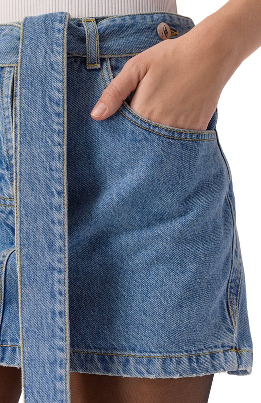 Джинсовая юбка The Attico 260WCR00154/DDD116AA Голубой  260WCR00154/DDD116AA Фото 5