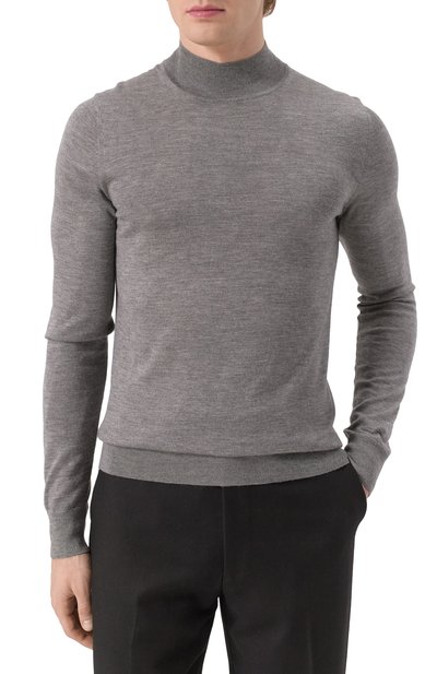 Водолазка из кашемира и шелка MVST серого цвета по цене 105000 руб., арт. BM18-306PLG0, фото 3 Водолазка из кашемира и шелка MVST, арт. BM18-306PLG0, фото 3