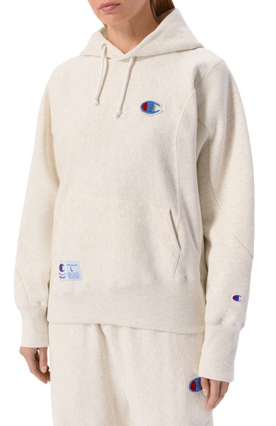 Хлопковое худи UNDERCOVER кремового цвета по цене 65300 руб., арт. UC2E1806, фото 3 Хлопковое худи UNDERCOVER, арт. UC2E1806, фото 3