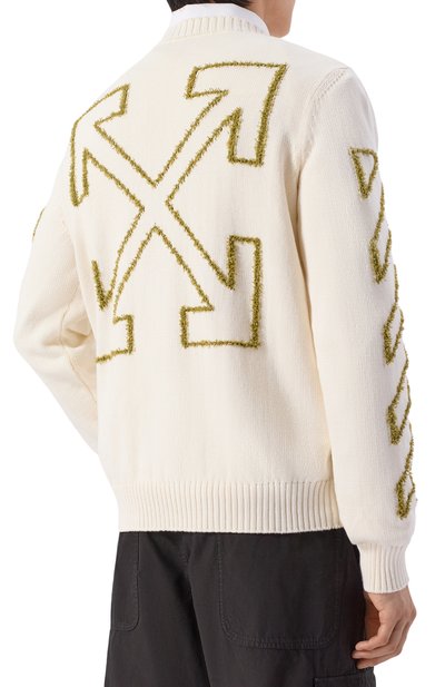 Хлопковый свитер OFF-WHITE, арт. 0MHE087S26KNI001, фото 4