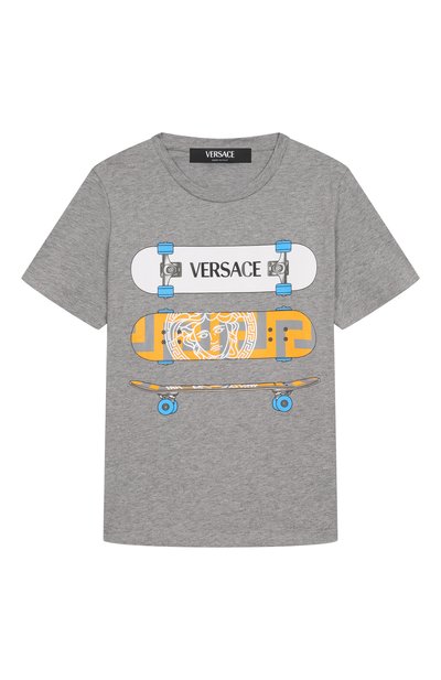 Хлопковая футболка VERSACE, арт. 1018293/1A13086/4A-6A