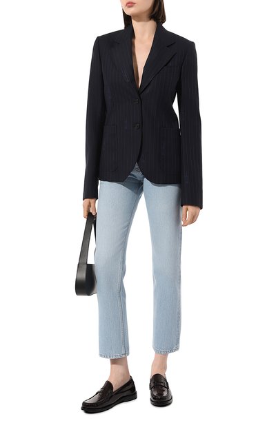 Кожаные пенни-лоферы SAINT LAURENT бордового цвета по цене 79950 руб., арт. 670232, фото 2 Кожаные пенни-лоферы SAINT LAURENT, арт. 670232, фото 2