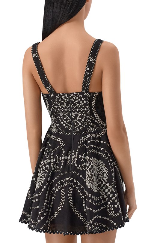 Платье из хлопка и льна Charo Ruiz Ibiza 254603 Чёрный  254603 Фото 3