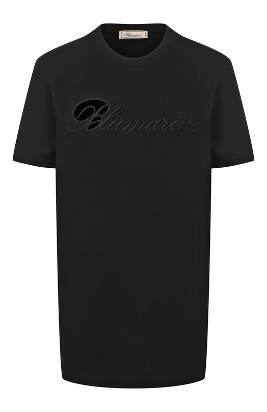 Хлопковая футболка Blumarine 2T115A/N0990 Чёрный 2T115A/N0990