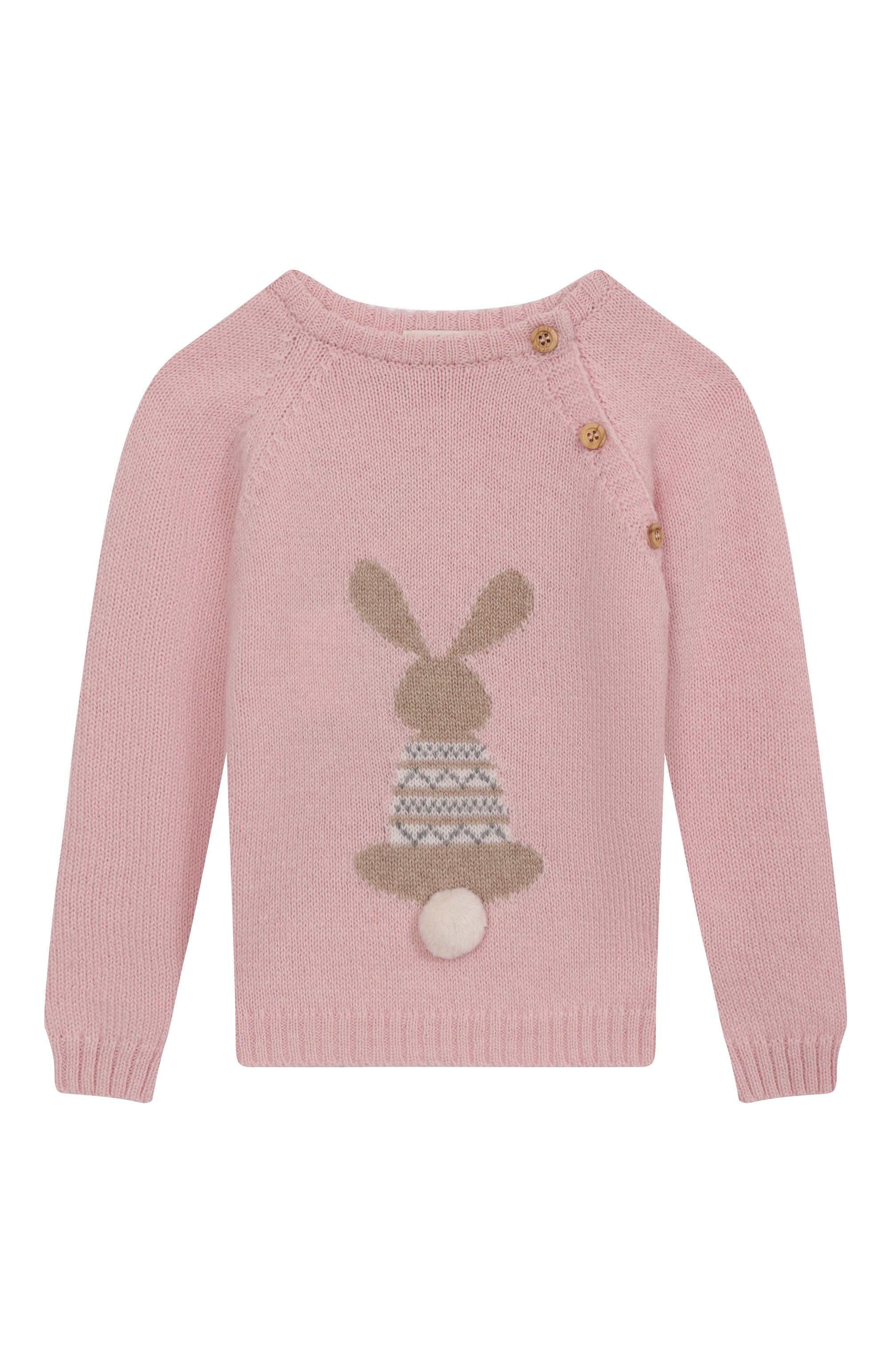 Комплект из пуловера и брюк BABY T розового цвета по цене 19950 руб., арт. 25AI150C/18M-36M, фото 2 Комплект из пуловера и брюк BABY T, арт. 25AI150C/18M-36M, фото 2