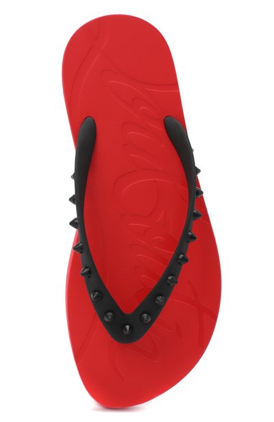 Шлепанцы CHRISTIAN LOUBOUTIN, арт. loubi flip donna flat rubb, фото 5