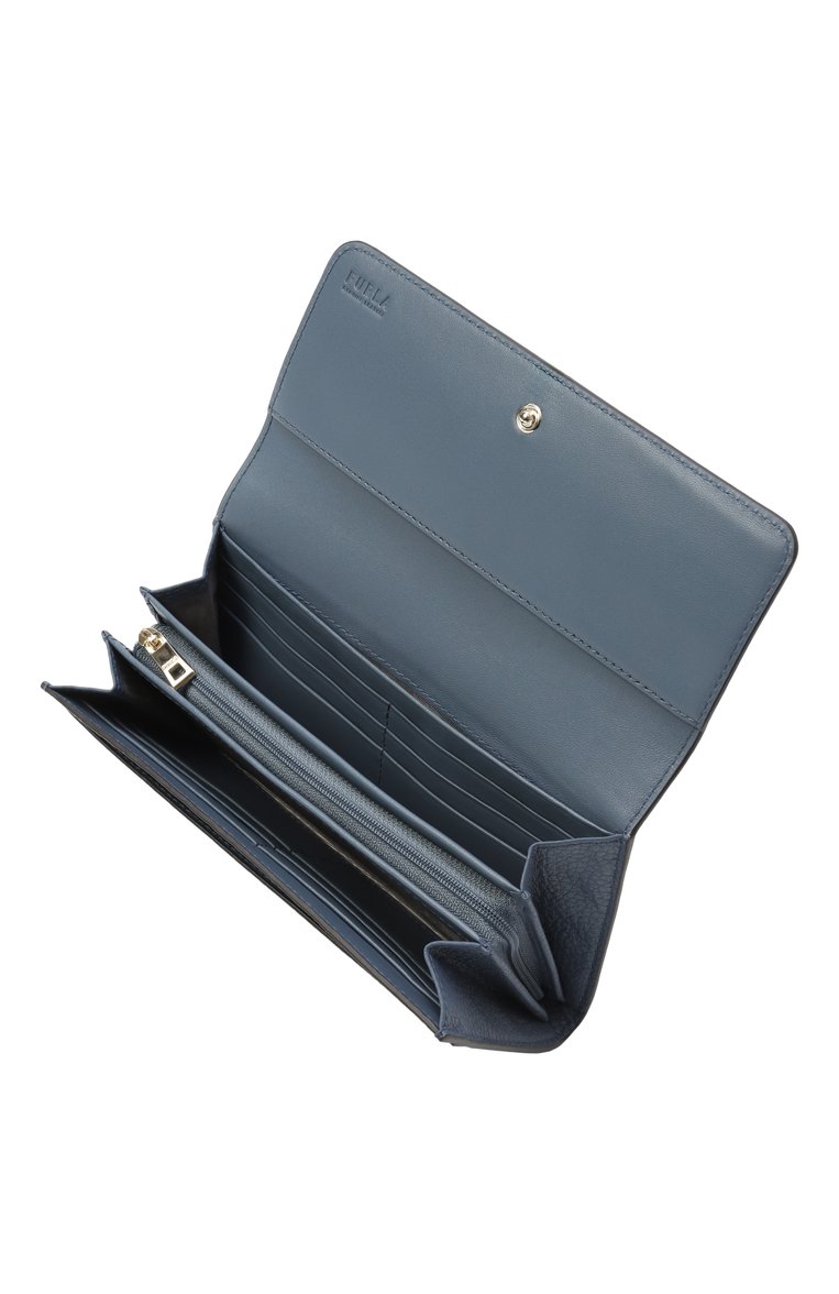 Женские кожаный кошелек furla camelia FURLA голубого цвета, арт. WP00317/HSF000 | Фото 3 (Нос: Не проставлено; Материал: Натуральная кожа)