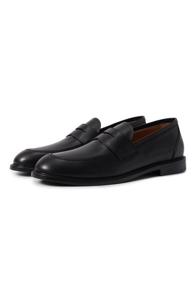 Мужские кожаные пенни-лоферы KITON, арт. USSA508N00100