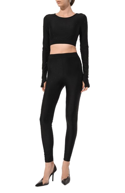 Легинсы с отделкой стразами VERSACE JEANS COUTURE, арт. 76HACE05/CJXXE, фото 2