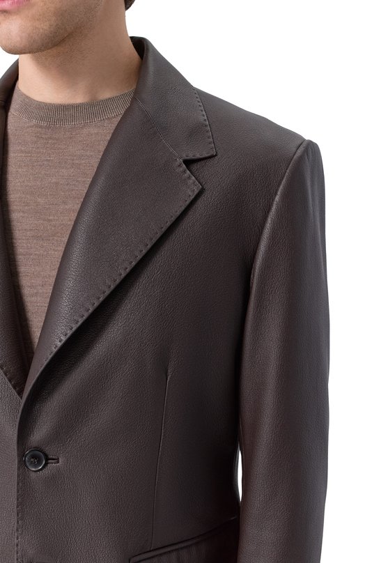 Кожаный пиджак MVST M25.1PM.J004/CERV0 SILKY Коричневый  M25.1PM.J004/CERV0 SILKY Фото 5