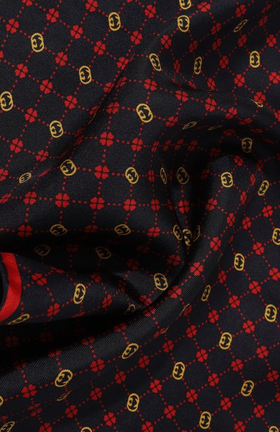Шелковый платок GUCCI синего цвета по цене 22320 руб., арт. 660425 4G001, фото 2 Шелковый платок GUCCI, арт. 660425 4G001, фото 2