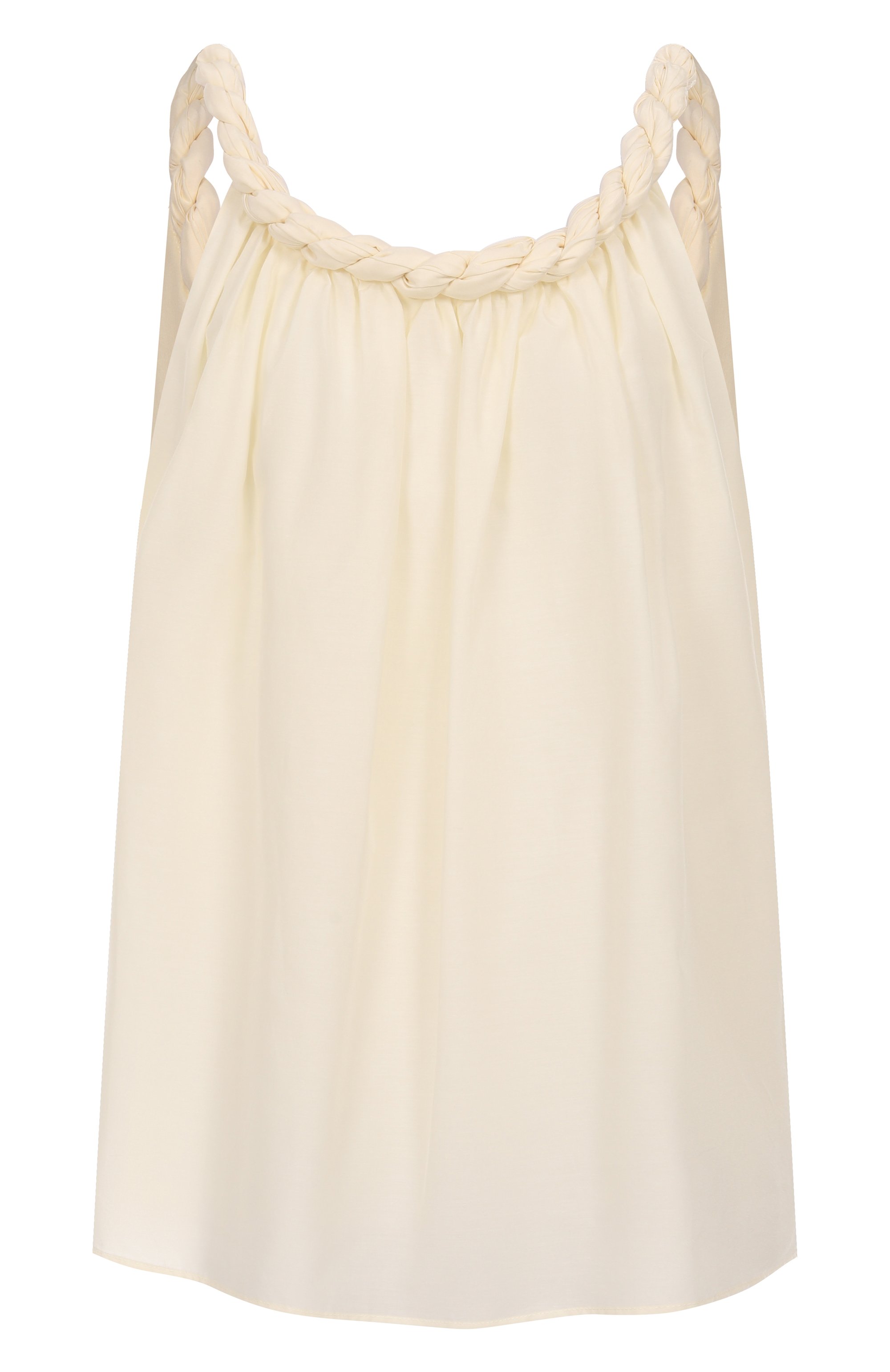 Топ из хлопка и шелка LOULOU DE SAISON кремового цвета по цене 49950 руб., арт. GARIN0, фото 1 Топ из хлопка и шелка LOULOU DE SAISON, арт. GARIN0, фото 1