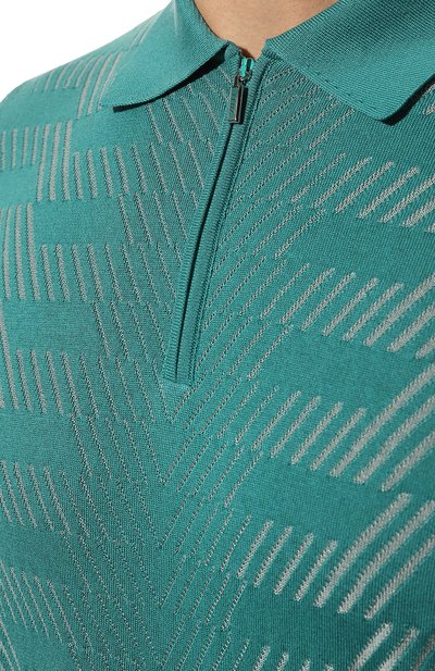 Поло из шелка и хлопка ZILLI, арт. MBZ-PZ072-DEGR1/MC01, фото 5