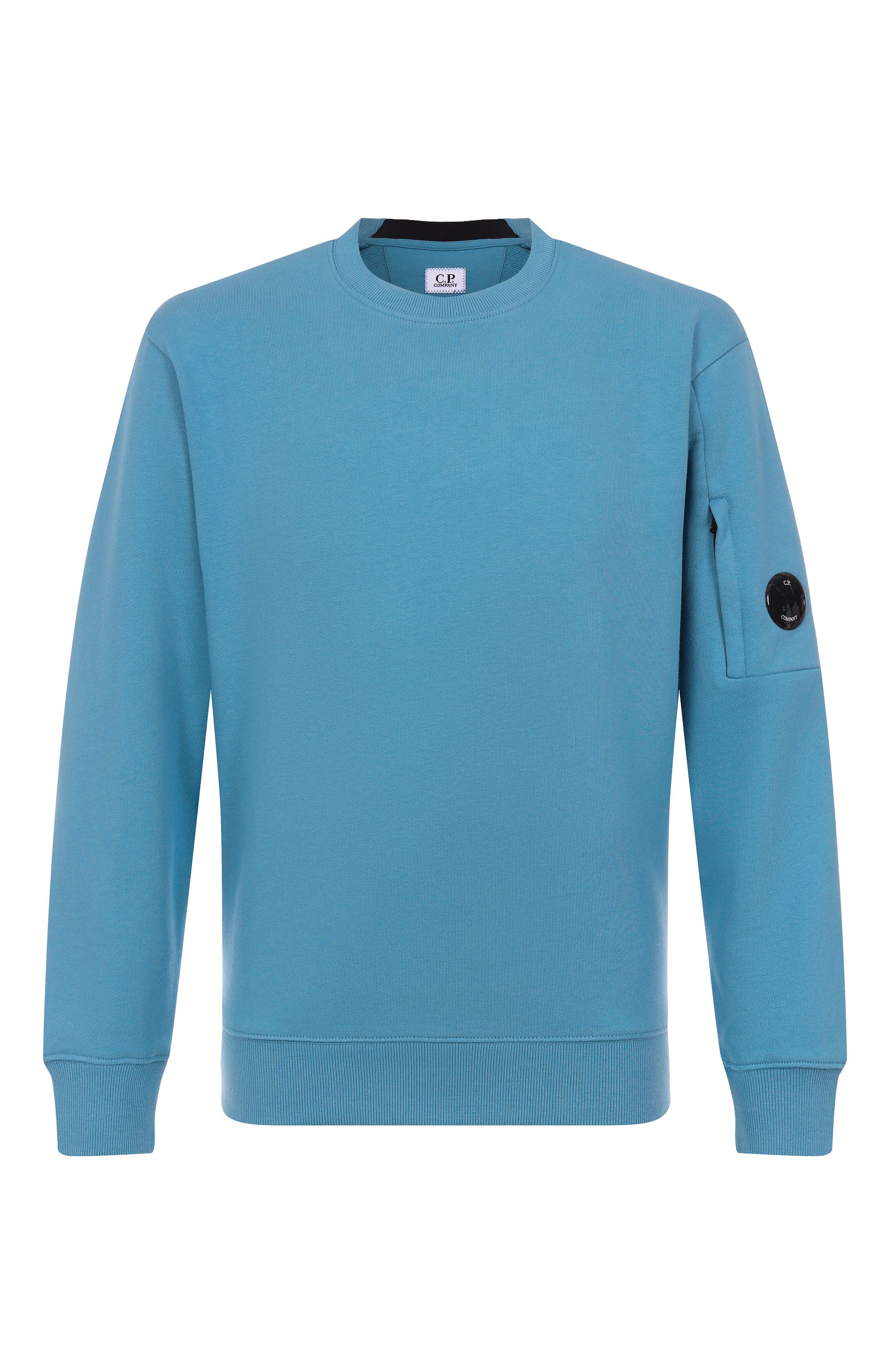Хлопковый свитшот C.P. COMPANY голубого цвета по цене 22200 руб., арт. 19CMSS713A005086W, фото 1 Хлопковый свитшот C.P. COMPANY, арт. 19CMSS713A005086W, фото 1