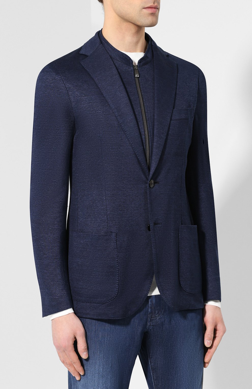 П иджак из смеси льна и хлопка CORNELIANI, арт. 83X5E4-9120137/90, фото 3